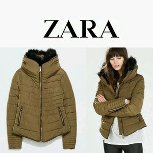 zara puffer coat women's